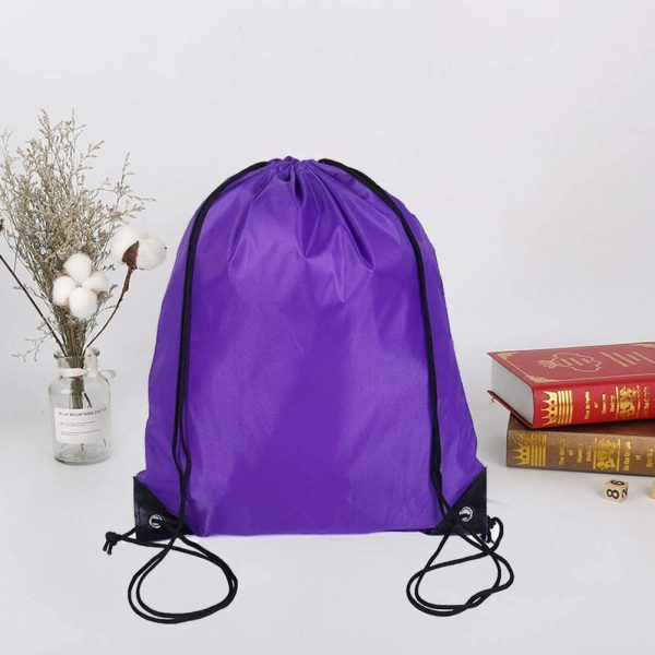 kuou 10Pcs Drawstring Bag, Drawstring Backpack for Picnic Gym Sport Beach Travel Storage 10 Colors - Image 5