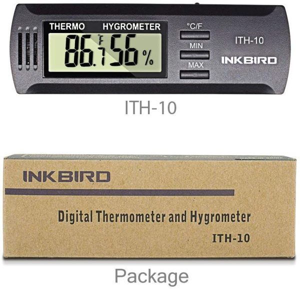 Inkbird ITH-10 Digital Hygrometer Humidity Meter Temperature Humidity Monitor Hygrometer Thermometer Cigar Hygrometer Caliber Hygrometer for Humidor Guitar Room Wine Celler Indoor Home Office - Image 6