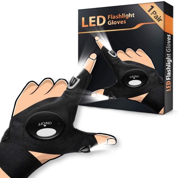 Father's Day Gifts Gloves with Lights - Gifts for Men Women Him Fishing Accessories LED Gloves Gadgets for Dad, Flashlight Lights Gloves for Walk the Dog | Repair | Working - Image 4