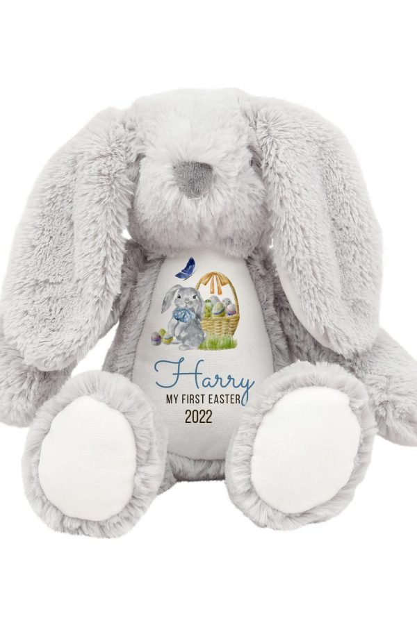 Pomchick Personalised My First Easter Bunny with Name 35 CM Toy Gift For Kid Kids Child Children Nephew Niece Baby Daughter Son Soft Rabbit Keepsake - Image 5