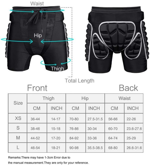 Kuyou Protection Hip 3D Padded Shorts Breathable Lightweight Protective Gear for Ski Skate Snowboard Skating Skiing Volleyball Motorcross Cycling - Image 2