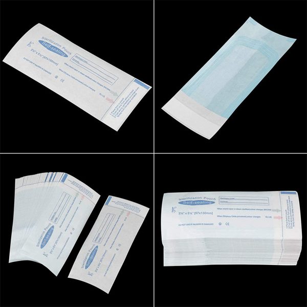 Dental Sterilization Pouch, 200pcs Medical Dental Sterilization Pouch Self-sealing Bag for Cleaning Tools - Image 2