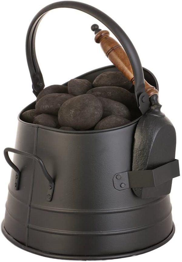 Coal Scuttle Hod Bucket Fireside Fuel Store & Shovel - Image 2