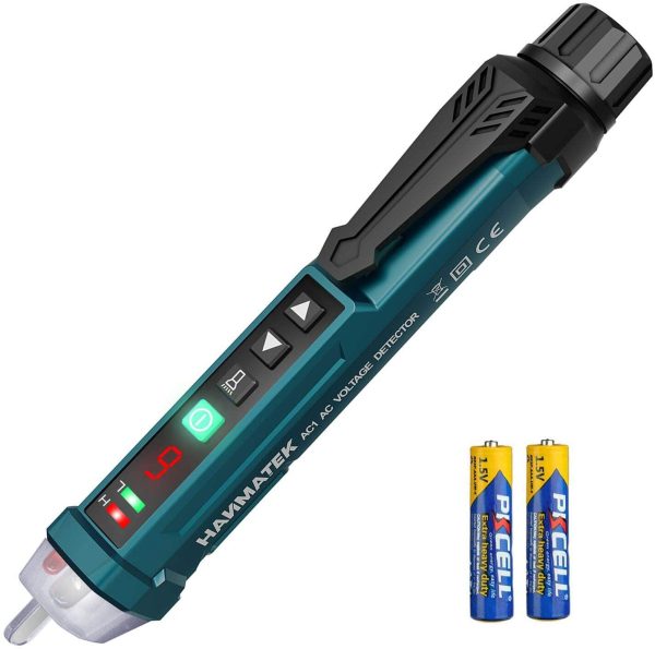 Non-Contact Voltage Tester with 9 Gear Adjustable Sensitivity Voltage Detector Pen AC Circuit Tester Tool LCD Display LED Flashlight Buzzer Alarm Range12V-1000V & Live/Null Wire Judgment AC1 - Image 4