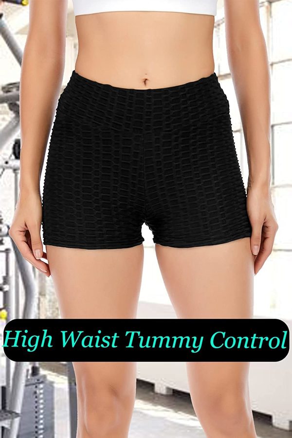 DODOING Scrunch Butt Shorts for Women High Waisted Yoga Shorts Ruched Butt Lifting Booty Shorts Gym Workout Hot Pants - Image 4