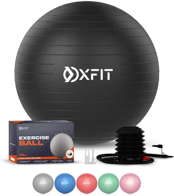 OXFIT Exercise Ball - Anti-Burst 55 to 85cm Yoga Ball with Foot Pump - Gym Ball for Fitness, Pilates, Pregnancy, Labour, Birthing Ball, Swiss Ball ?C multiple colours - Image 6