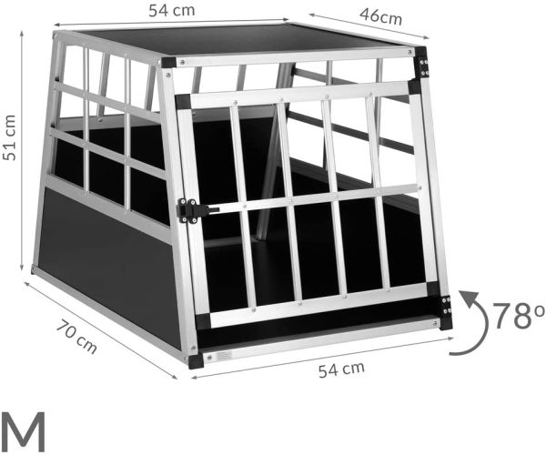 Casaria Dog Car Crate Aluminium Transport Box Boot Metal Estate Travel Pet Carrier Cage Vehicle Kennel - Image 5