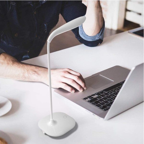 Desk Lamp, USB Portable Eye-Care LED Desk lamp, 3 Level Dimmer Suitable for Reading/Relaxation/Bedtime,Night Light,Flexible Neck,Touch-Sensitive Control Panel - Image 7