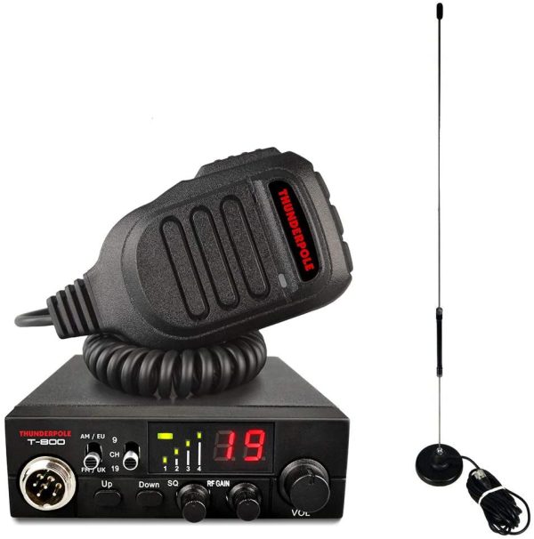 CB Radio Kit | Thunderpole T-800 + Apollo Mag Aerial | 12v AM/FM CB Radio & Antenna Pack - Image 2