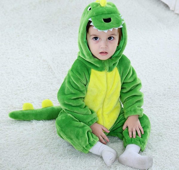 maxToonrain Unisex Baby Animal Romper Fancy Dress Costume Jumpsuit Boys Girls role-playing Outfit with Animal Hooded Flannel Romper Cosplay Pajamas - Image 4