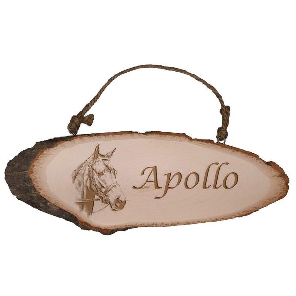 Horse Design | Personalised Horse Stable Rustic Wooden Plaque - Image 2