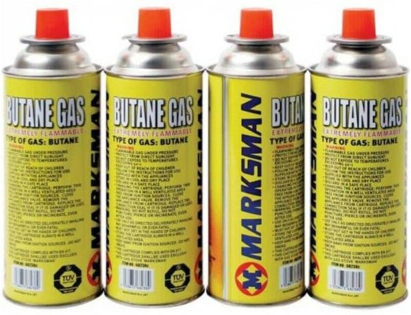 Easy Shopping Pack of 4 Butane Gas Canisters for Camping Stove, Blowtorch, BBQ, Gas Weed Burner Gas Canister Gas Cartridge Gas Cylinders Refill Tins Bottle EN417 220g