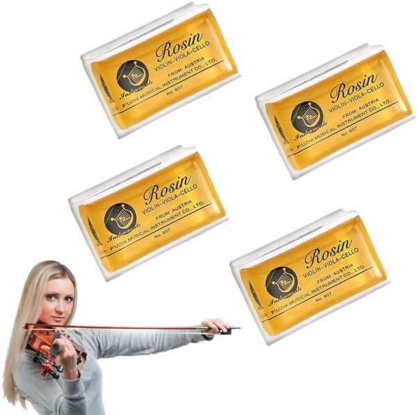 FAVENGO 4 Pcs Rosin Violin Rosin Viola Rosin String Rosin Cello Bow Rosin Light Low Dust Rosin Natural Transparent Rosin Universal Rosin for Violin Cello Viola and Other Bowed String Instruments - Image 4