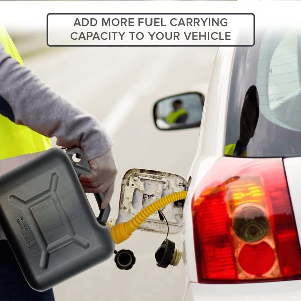 10L Plastic Jerry Can with Spout ?C Black Colour ?C Efficient Fuel Transportation ?C Emergency Backup for Vehicles - Image 4