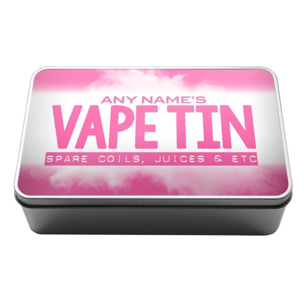 Personalised Vaping Storage Tin vape storage e juice coils rings supplies gift idea for vapers