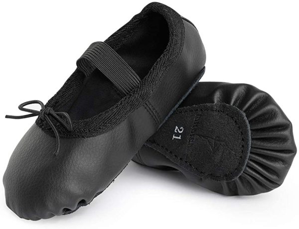 Bezioner Ballet Shoes Leather Ballet Flats Full Sole Dance Slippers for Girls Toddlers Women - Image 3