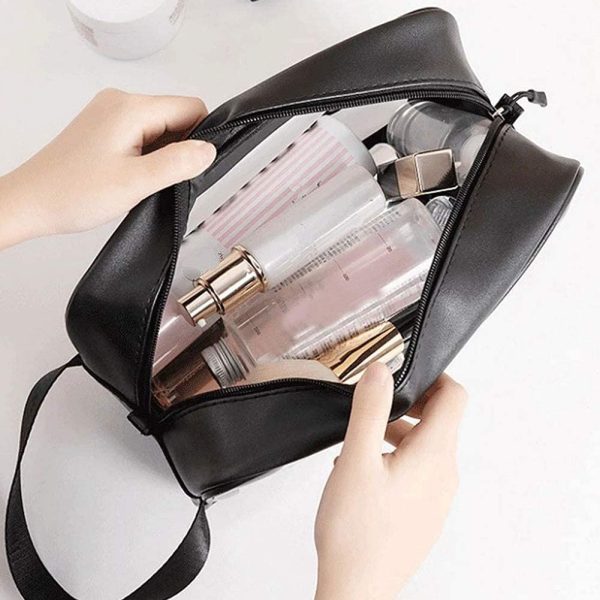 Clear Toiletries Bag, Waterproof Toiletry Travel Bag Clear PVC Travel Bag Wash Bag Makeup Bag Travel Business Vacation Bathroom for Men, Women and Kids (Medium) - Image 5