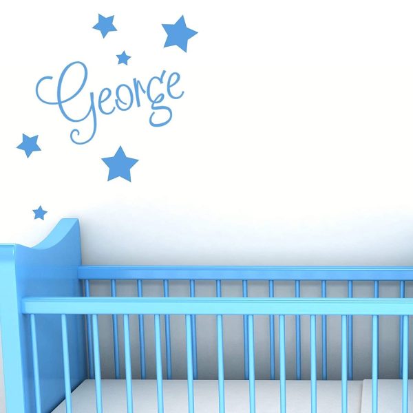 Personalised Wall Name with Stars - Custom Nursery Sticker - Image 8