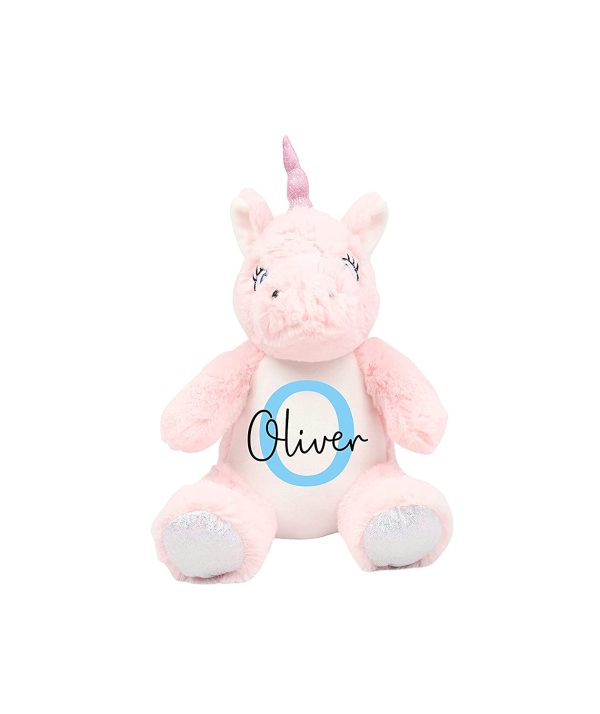 Personalised Unicorn Soft Toy with Name & Initial, Customisable New Baby Gift, Newborn Baby Gift, Baby Boy, Baby Girl, Custom Teddy Bear, Keepsake, Baby Shower Gift, Christening Gift - Image 2