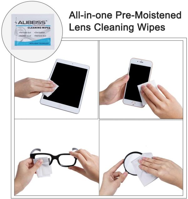 Pre-moistened Lens and Glass Cleaning Wipes??Portable Travel Cleaner for Glasses, Camera, Cell Phone, Smartphone, Tablet and Other Delicate Surfaces (100 pack) - Image 4