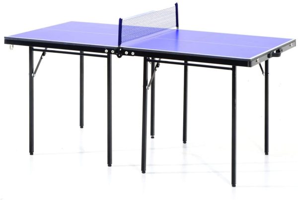 HOMCOM Folding 5ft Mini Compact Table Tennis Top Ping Pong Table Set Professional Net Games Sports Training Play - Image 2