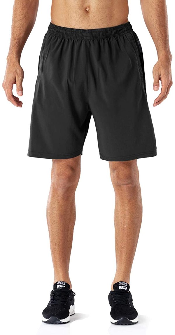 HMIYA Men's Casual Sports Quick Dry Workout Running or Gym Training Short with Zipper Pockets - Image 6