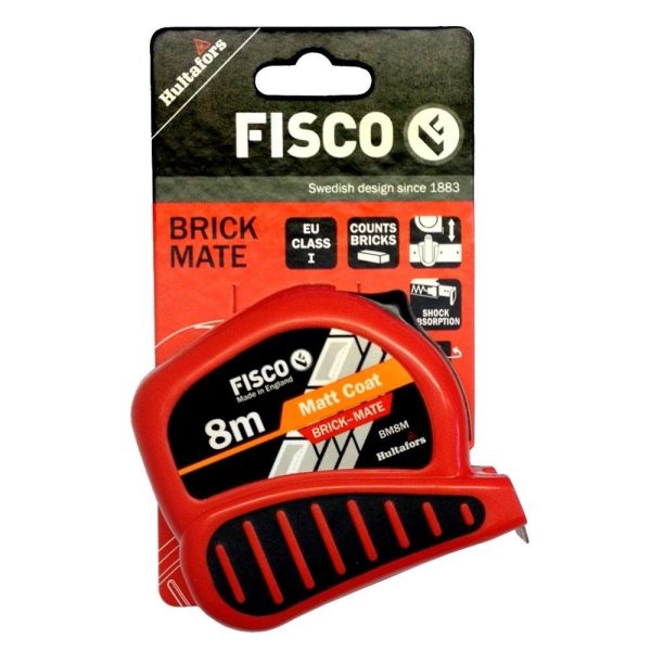 FISCO HULTAFORS 8M BRICKMATE BRICK + BLOCK MATE 8M TAPE MEASURE 25mm WIDE BLADE