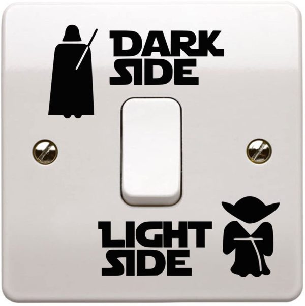 Dark Side Light Side Light Switch Vinyl Decal Sticker UK Made (1) - Image 3