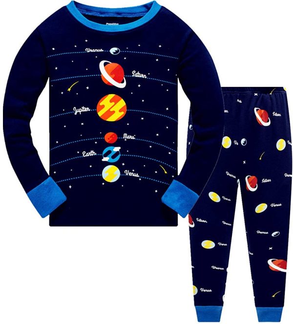 Boys Pyjamas Dinosaur Glow in The Dark Cotton Pjs Sets Toddler Long Sleeve Sleepwear 2 Piece Christmas Nightwear 2-10 Years - Image 2