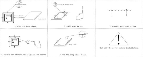 Ceiling Light LED Bathroom Kitchen Bedroom Ceiling Lights Shower Living Dinning Room Study Balcony Corridor Hallway Ceiling lamp Cold White 6000K Modern Square Waterproof 2050lm 26W - Image 2