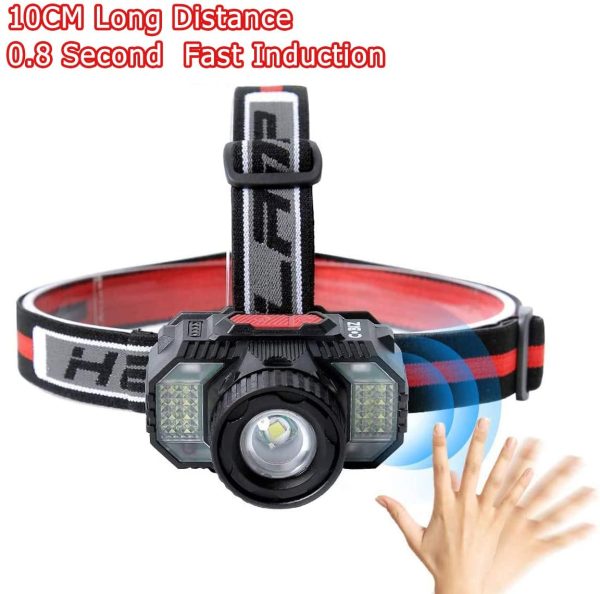 LED Head Torch Rechargeable, Zoomable Super Bright 6000 Lumen 2200 Capacity Battery USB Head Light with 6 Modes & Motion Sensor,IPX5 Waterproof Headlamp for Men Adults Kids Camping Accessories - Image 5