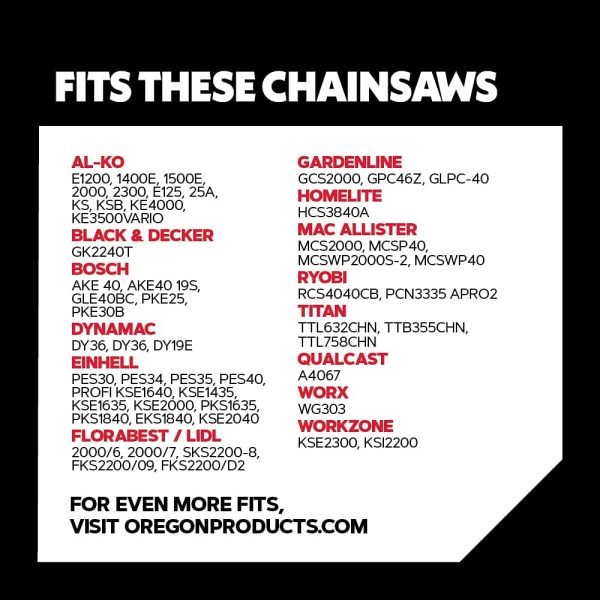 Oregon 91P 3-Pack Chainsaw Chain for 16-Inch (40 cm) Bar -57 Drive Links ?C low-kickback chain fits Titan, Gardenline, Black & Decker and more & Chainsaw Chain and Guide Bar Oil, 1 Litre Bottle (90844) - Image 4