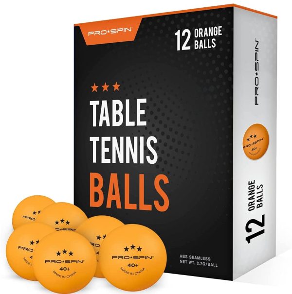 PRO-SPIN Ping Pong Balls - Orange 3-Star 40+ Table Tennis Balls (Packs of 12, 24) | High-Performance ABS Training Balls | Ultimate Durability for Indoor & Outdoor Table Tennis - Image 6