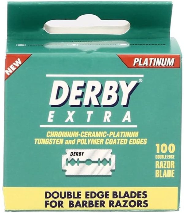 Extra Double Edge Safety Razor Blades - Pack of 100 Blades, Silver