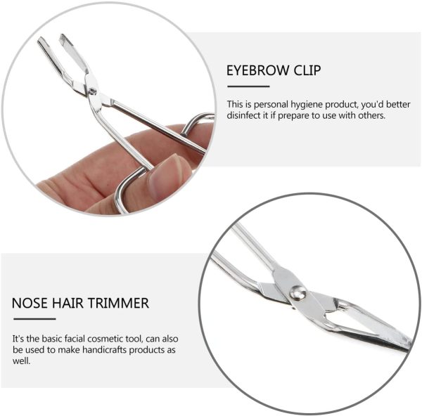 Eyebrows scissor stainless steel scissors shaped slant tip tweezer clip for eyebrow - Image 9