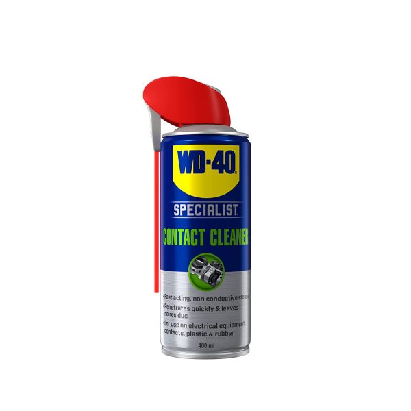 Contact Cleaner by WD-40 Specialist - Non-conductive Spray Suitable for Use on Sensitive Electronics. Removes Dirt, Dust, and Flux Residue- Smart Straw Narrow, Wide and 360 Spray - 400 ml