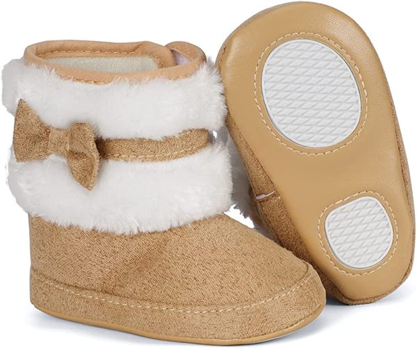 Matt Keely Baby Girl Bowknot Snow Boots Soft Sole Winter Warm Shoes Booties - Image 6