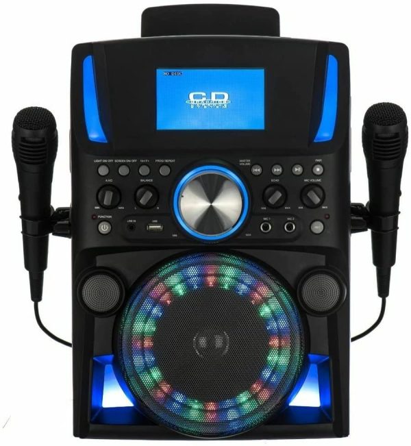 Groovebox Bluetooth CDG Karaoke Machine. Built in Screen & Disco Lights. Includes Songs & Microphones () - Image 7