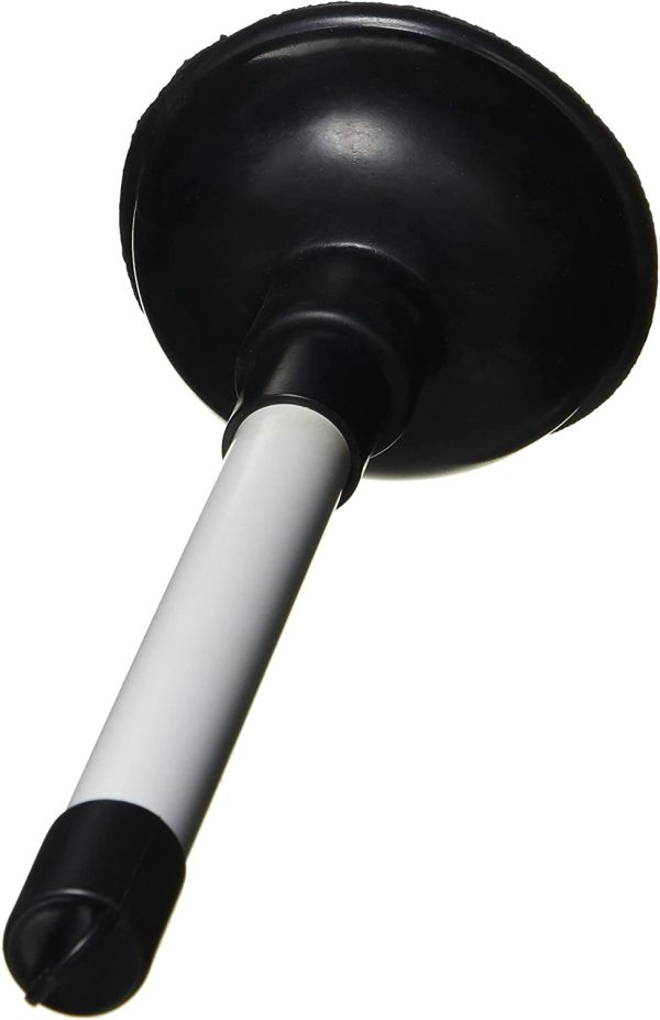 BH01938 100mm (4 inch) Sink Plunger with 225mm (9 inch) Plastic Handle Diameter, White/Black - Image 2