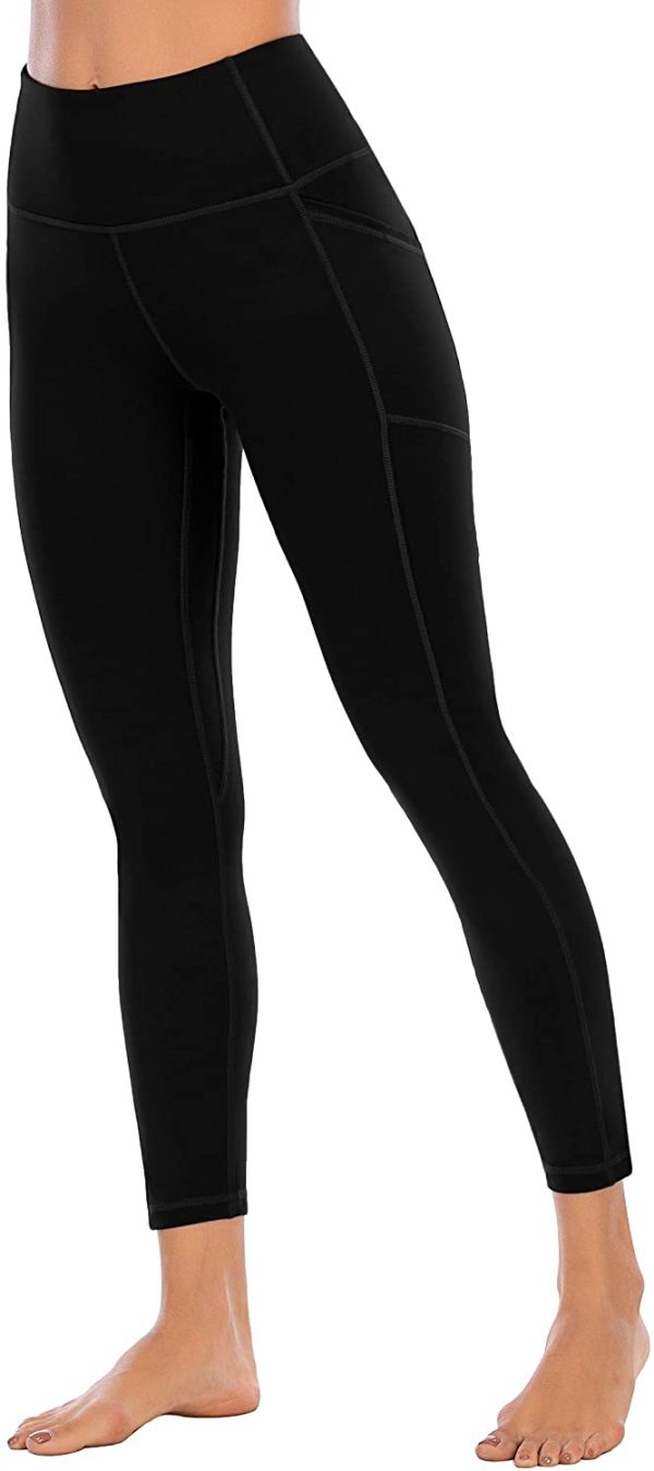 OVRUNS High Waist Gym Leggings for Women - Workout Running Butt Lift Compression Leggings with Pockets