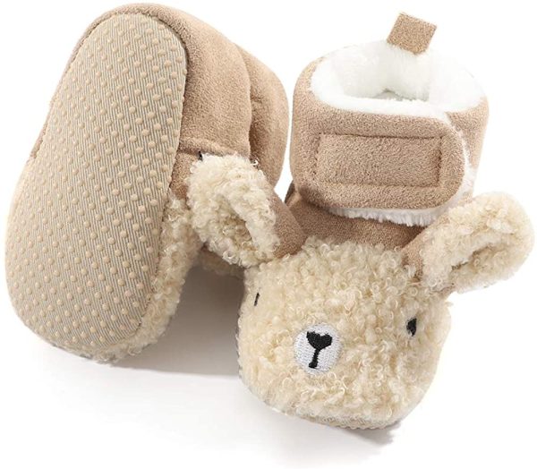 LACOFIA Baby Boys Girls Anti-Slip Soft Sole Winter Warm Booties - Image 4