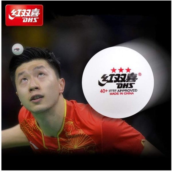 DHS Table Tennis Balls 3 Star White, Professional D40+ Ping Pong Balls Set of 10 ideal for Competition, ITTF Approved Ping-Pong Balls GREAT BOUNCE, POWER AND SPIN