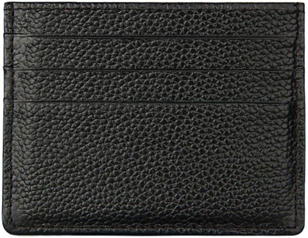 Hibate RFID Blocking Genuine Leather Unisex Slim Credit Card Case Holder Debit Wallet Sleeve - Black - Image 4