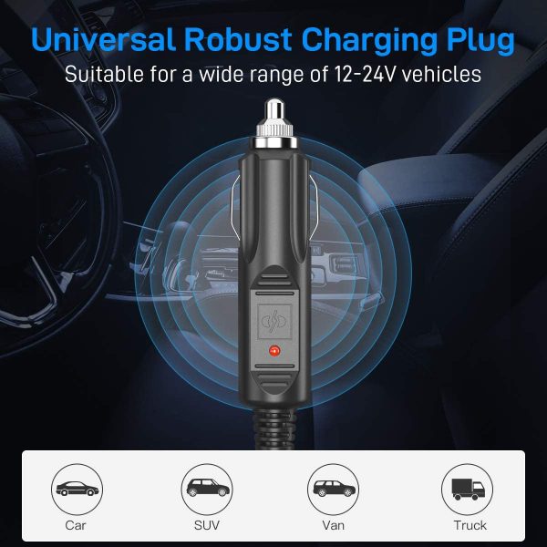 Car Charger Extension 5M Cable-Extra Long Cable 5.0 Metre with Female Inline Socket Connector Suitable to Power Tyre Inflators Vacuum Cleaners and Other Portable Equipment Durable Power Supply Lead. - Image 6