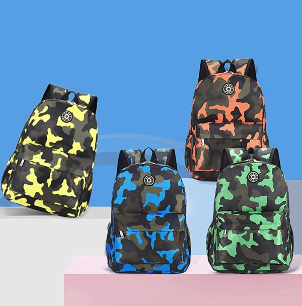 Estwell Kids Boys Girls Camouflage School Backpack Children Primary Schoolbag Book Bag Waterproof Nylon Rucksack Casual Daypack - Image 2