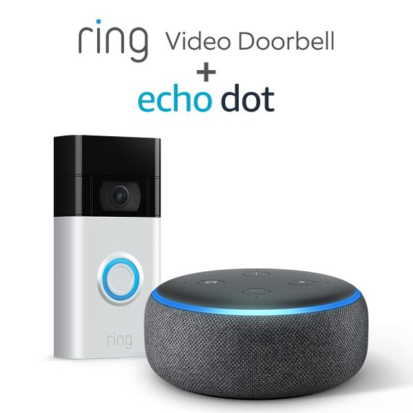 Ring Video Doorbell by Amazon + Echo Dot (3rd Gen) ?C 1080p HD video, Advanced Motion Detection, and easy installation (2nd Gen) | With 30-day free trial of Ring Protect Plan - Image 2