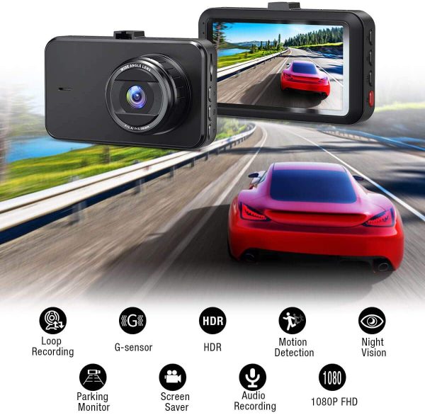 Dash Cams for Cars Dash Camera with 32G SD Card??2021 Upgraded??1080P Full HD Dashcam for Car 3.0" IPS Screen Dashboard Camera with Night Vision WDR G-Sensor Loop Recording 170?? Angle Parking Monitor - Image 2