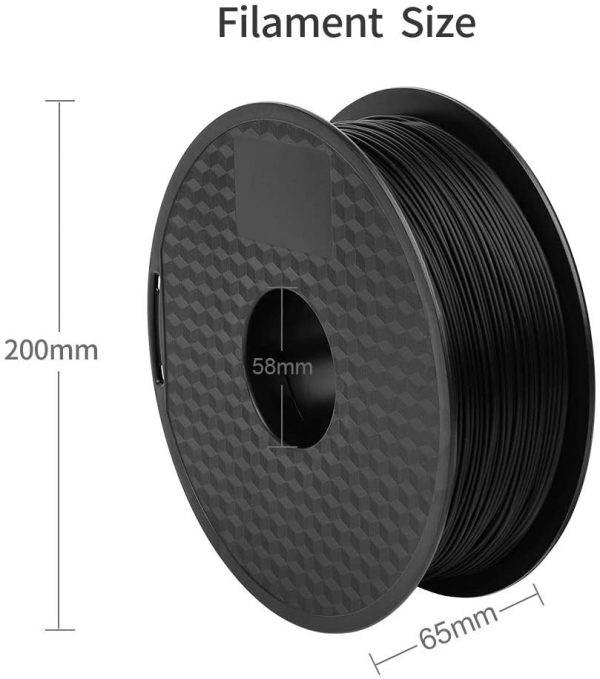 Ender PLA Filament 1.75mm 3D Printer Filament PLA for 3D Printer 1kg Spool (2.2lbs), Dimensional Accuracy of +/- 0.02mm PLA Black - Image 5