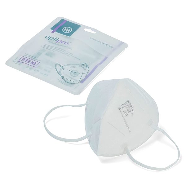 OptiPro FFP2 Particulate Respirator (x10) ?C CE & EN Certified Individually Wrapped Face Masks - Non-Woven 5-Layer System with High Filtration Capacity Masks - Filters Airborne Particles (Pack of 10) - Image 4