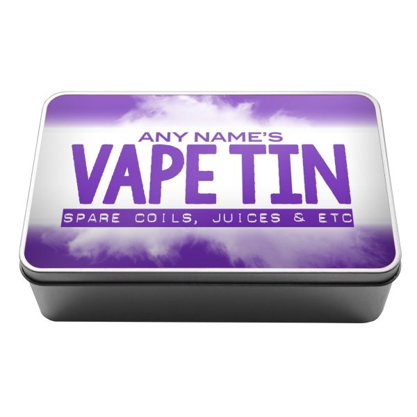 Personalised Vaping Storage Tin vape storage e juice coils rings supplies gift idea for vapers - Image 5